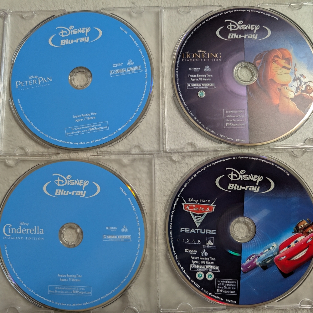 Disney Blu-ray Set - 4 Animated Films
